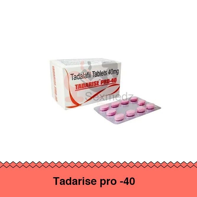 Tadarise Pro 40 Mg: Tadalafil | Dosage And Interaction